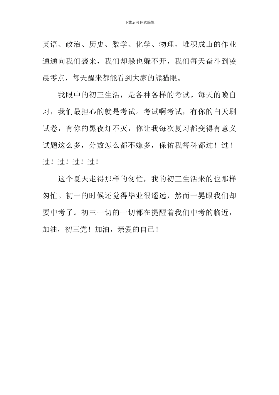 我眼中的初三生活作文_第3页