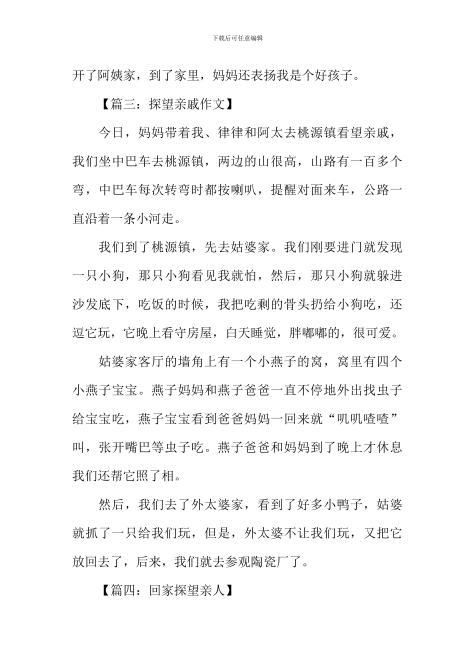 拜访亲戚的作文_第3页