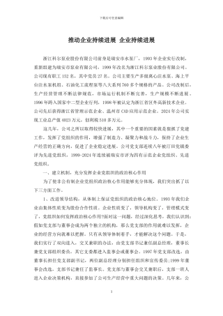 推进企业持续发展-企业持续发展