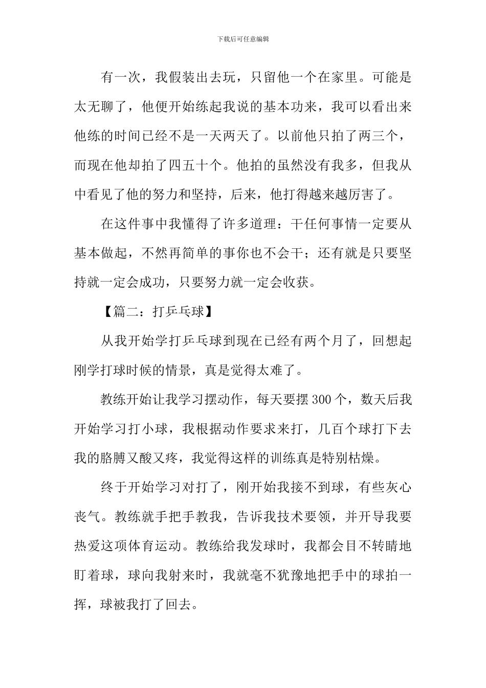 描写打乒乓球的作文_第2页