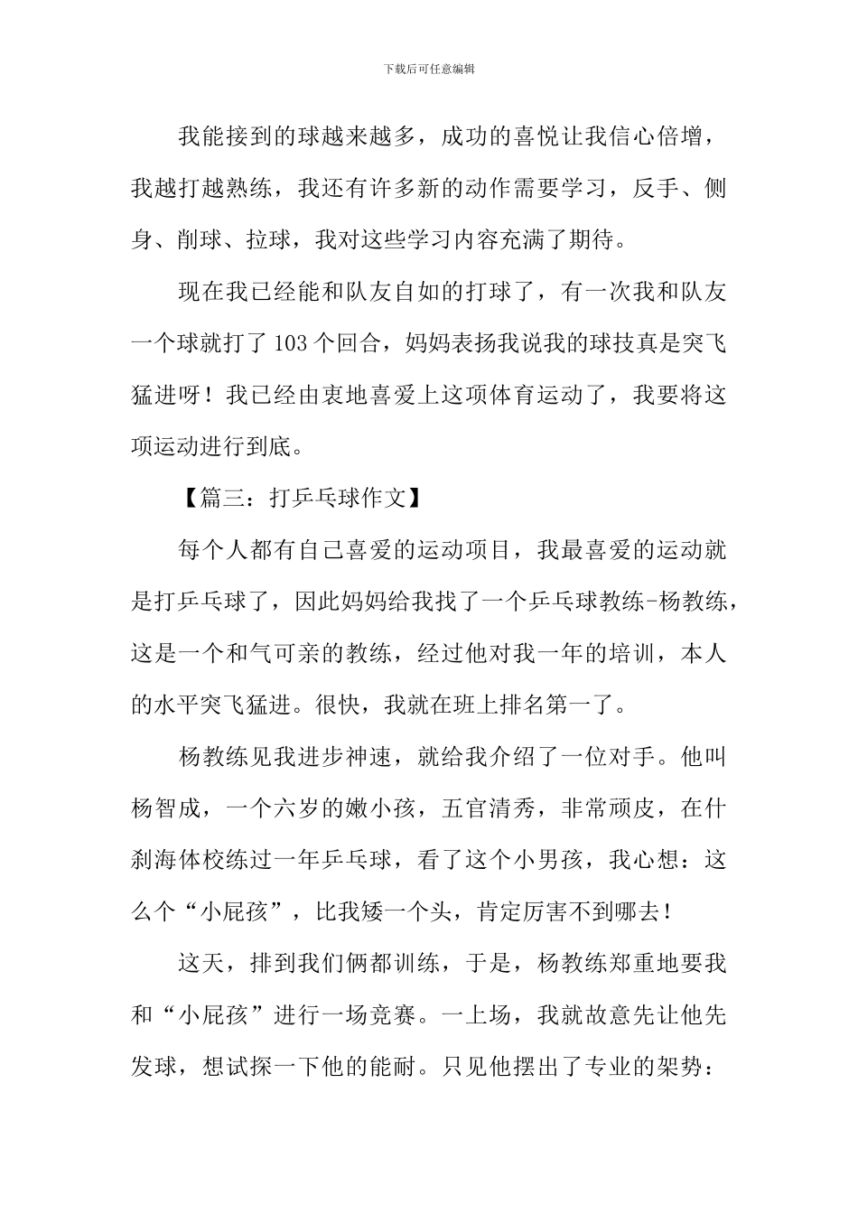 描写打乒乓球的作文_第3页