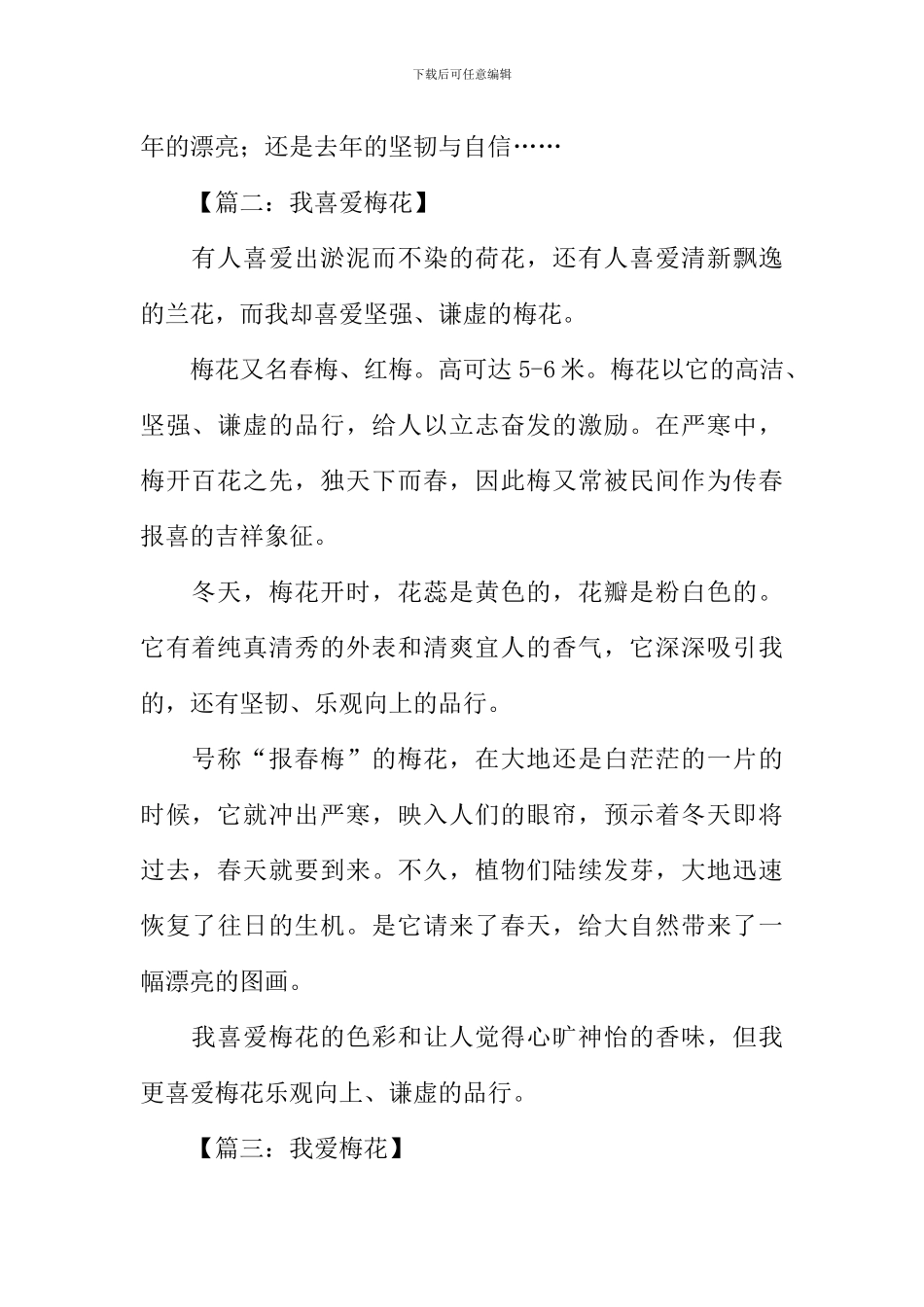 描写梅花的作文400字_第2页