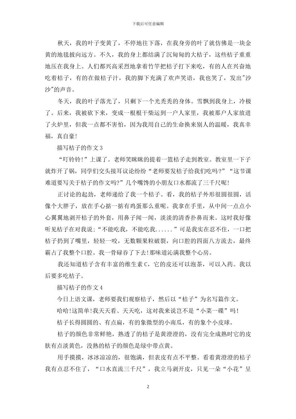 描写桔子的作文_第2页