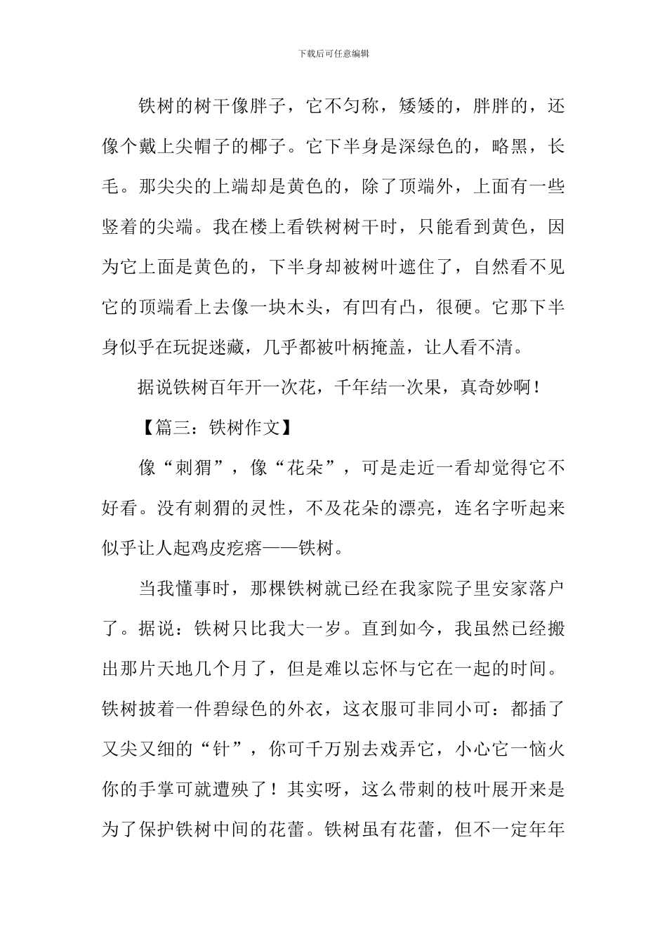 描写铁树的作文400字_第3页