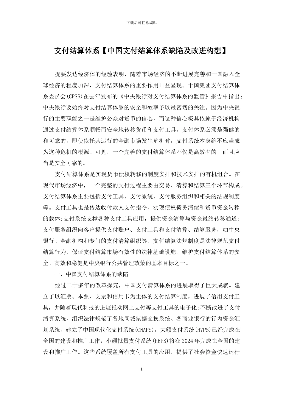 支付结算体系_第1页