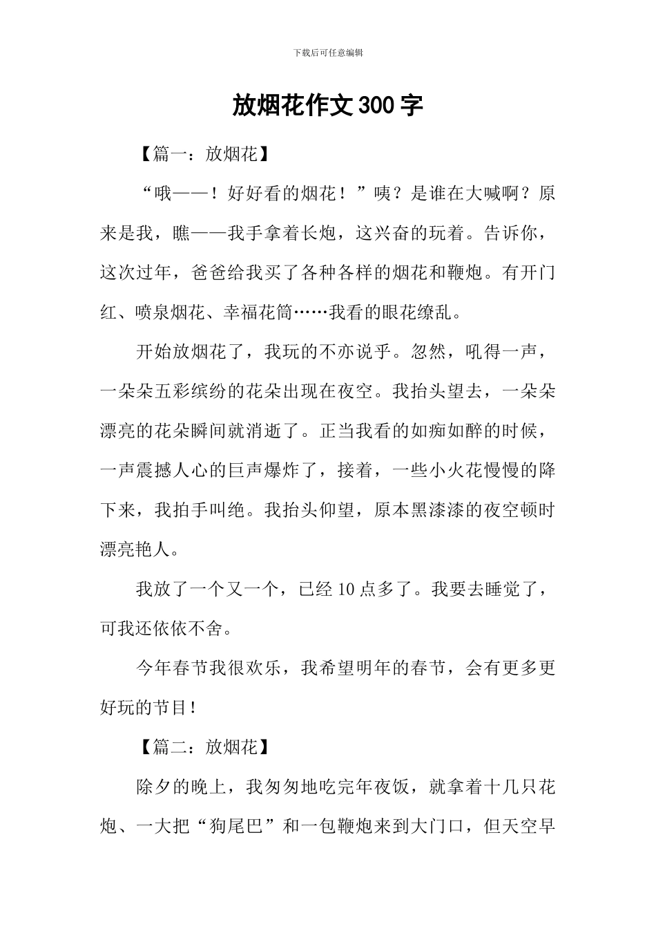 放烟花作文300字-2_第1页