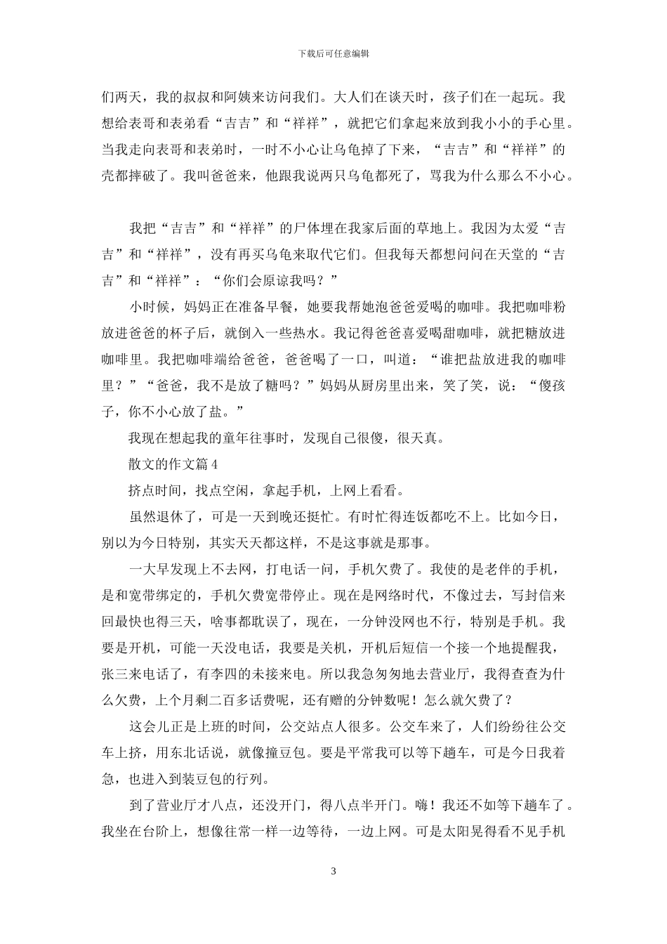 散文的作文汇总9篇-1_第3页