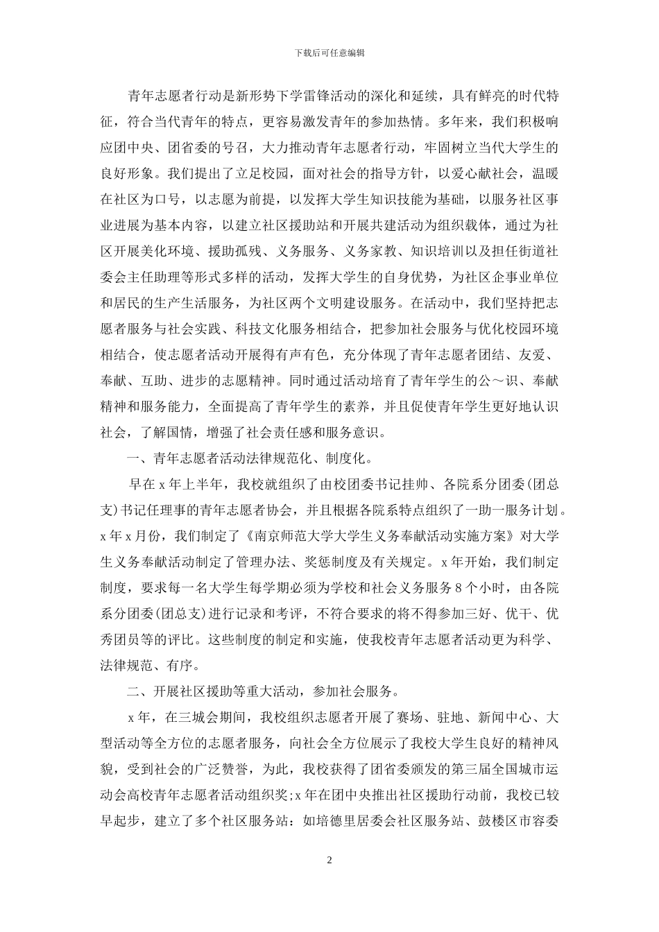 新出2024学生志愿者活动总结共五篇--参考_第2页
