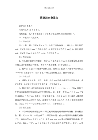 旅游局自查报告