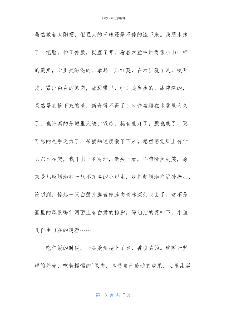 暑假里的新鲜事作文_第3页
