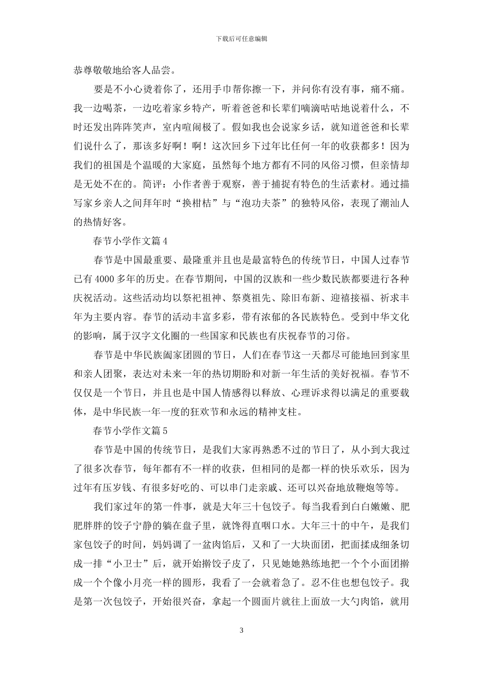 有关春节小学作文锦集5篇_第3页