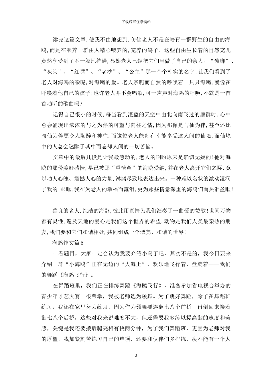 有关海鸥作文汇总6篇_第3页