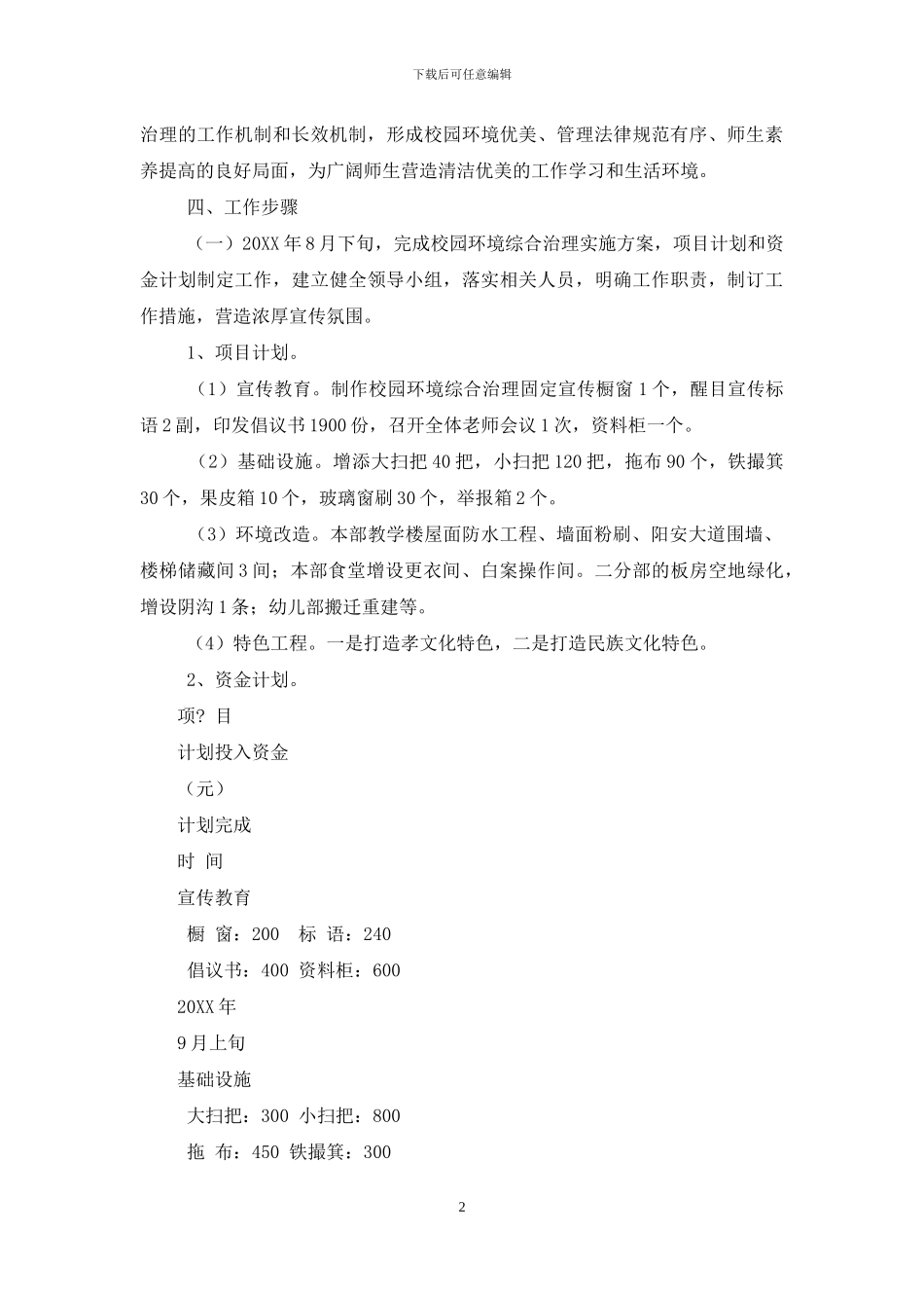 校园环境综合治理工作实施方案_第2页