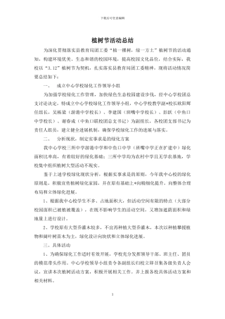 植树节活动总结