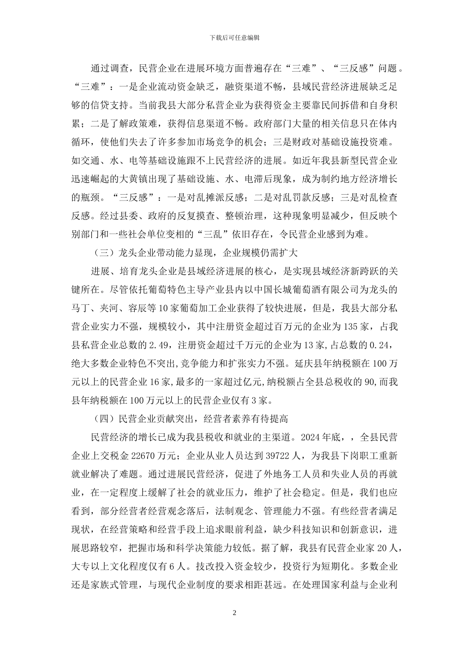 民营经济调研报告_第2页