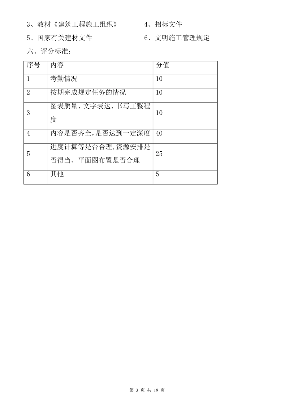 《施工组织设计》课程设计任务书_第3页