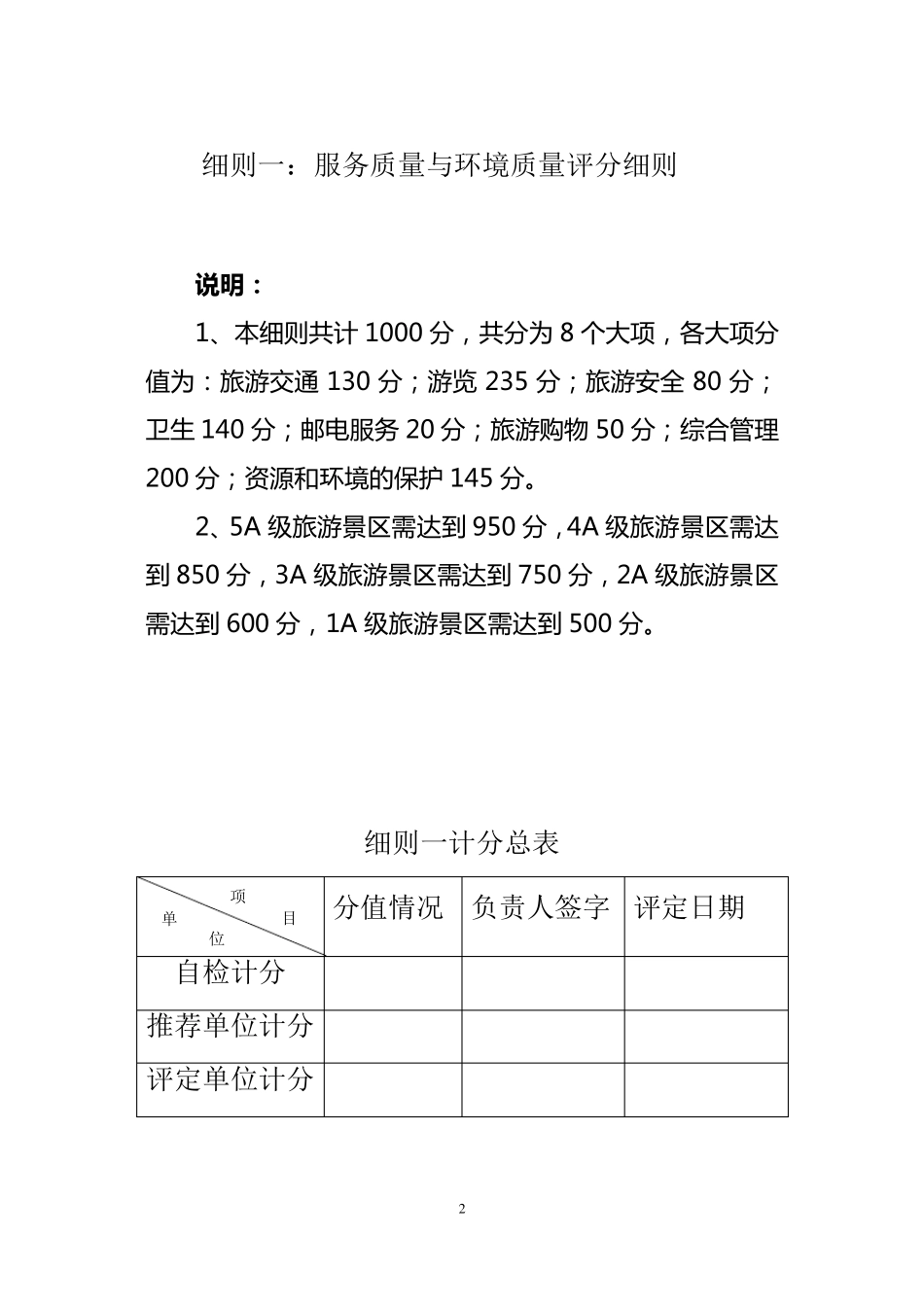 《旅游景区质量等级评定与划分》国家标准细则_第2页