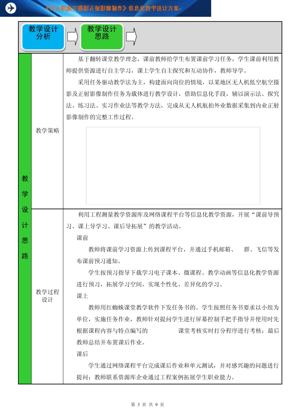 《无人机航空摄影正射影像制作》信息化教学设计方案_第3页