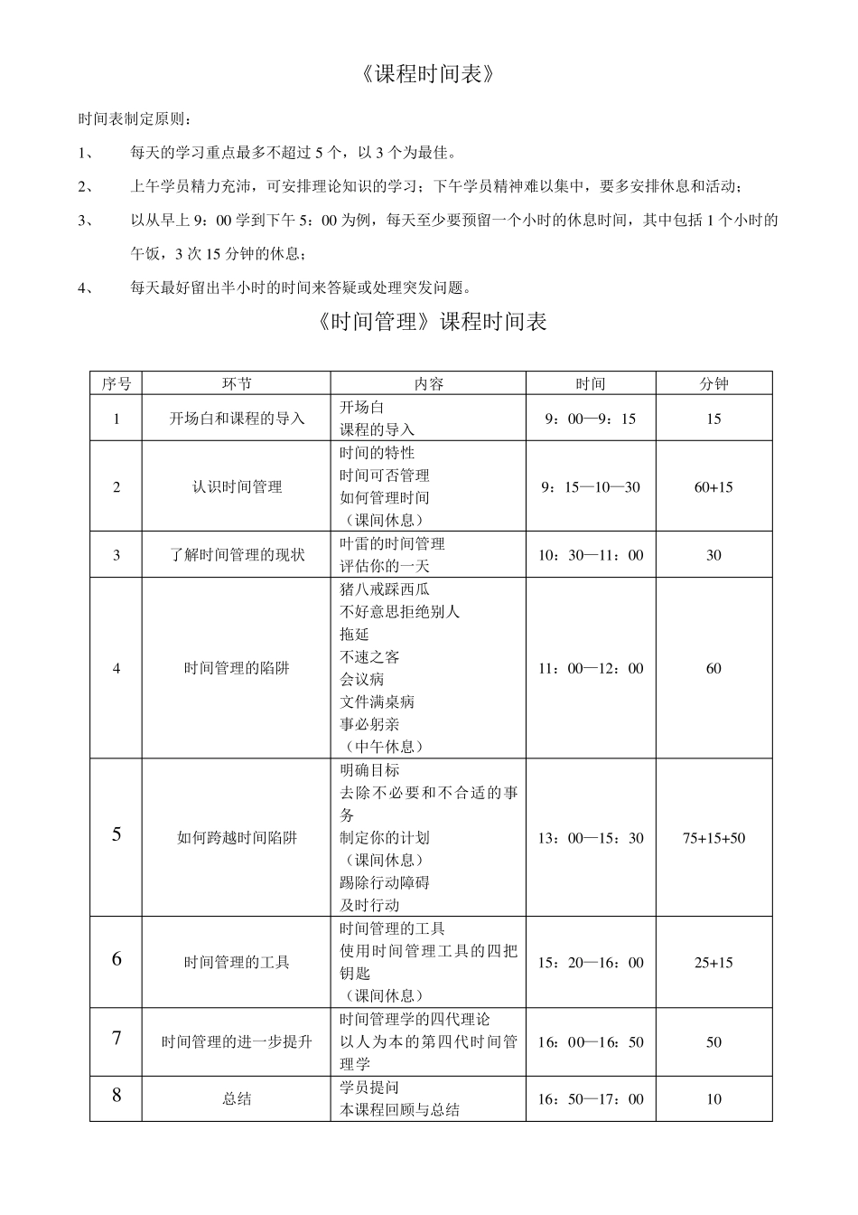 《时间管理》的课程大纲_第2页