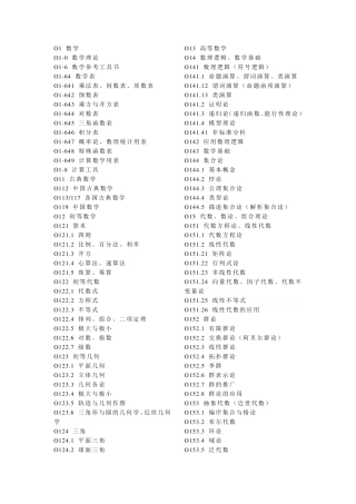 中图分类号(细)