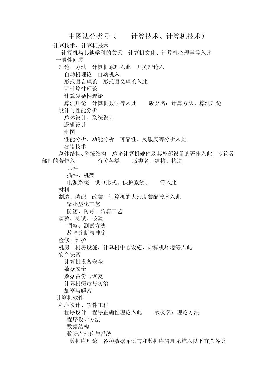 中图法分类号(TP3计算技术、计算机技术)_第1页