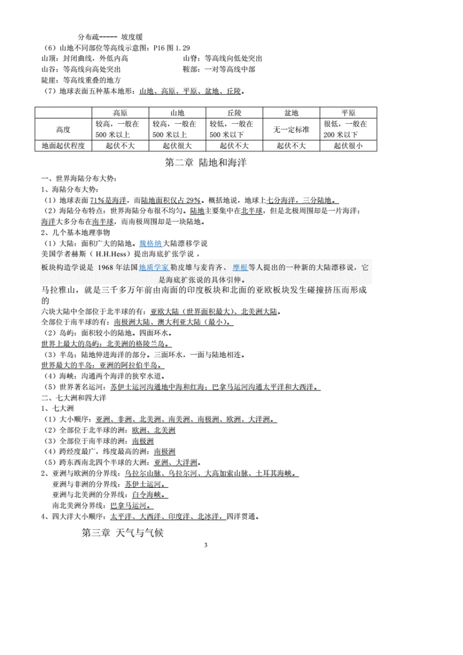 中图版中考地理初中地理会考必考知识点汇总_第3页