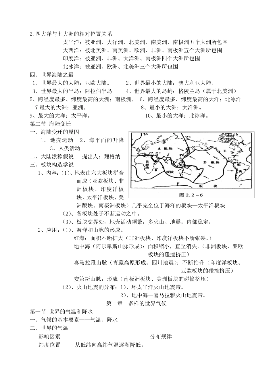 中图版八年级地理上册期末考试复习提纲_第2页