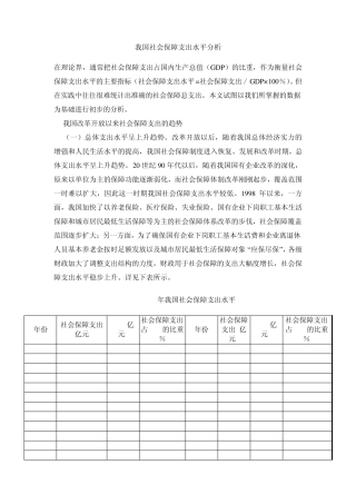 中外社会保障比较