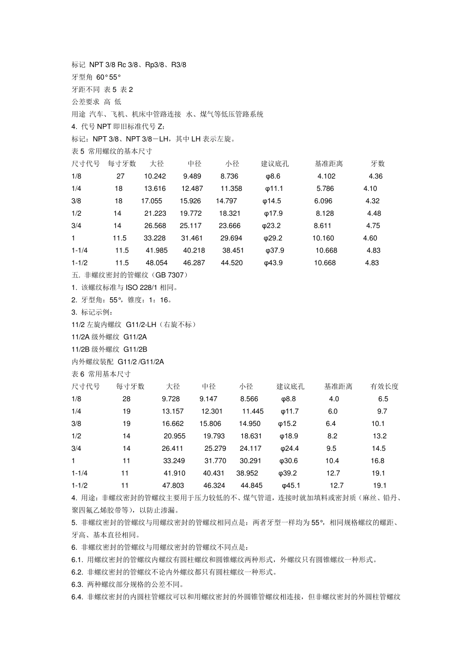 中外螺纹尺寸表对照表_第3页