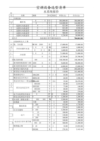中央空调水机报价