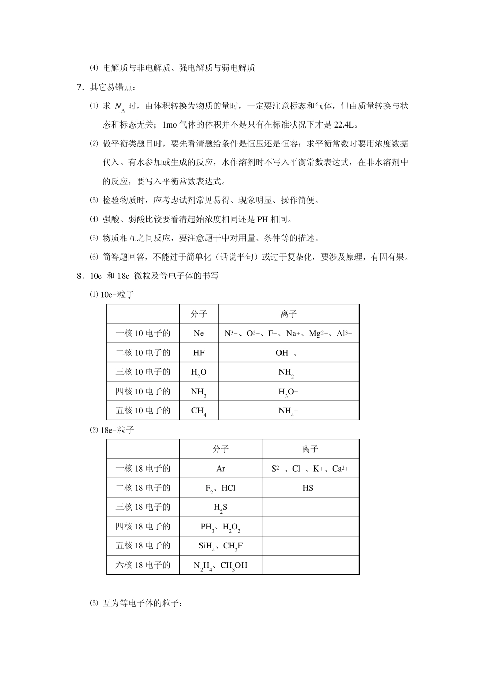 中学化学应试易错点归纳_第2页