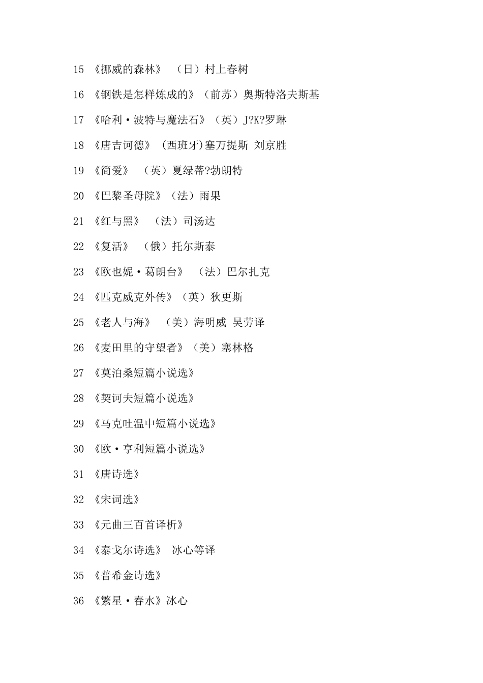 中学生必读的100本书_第2页