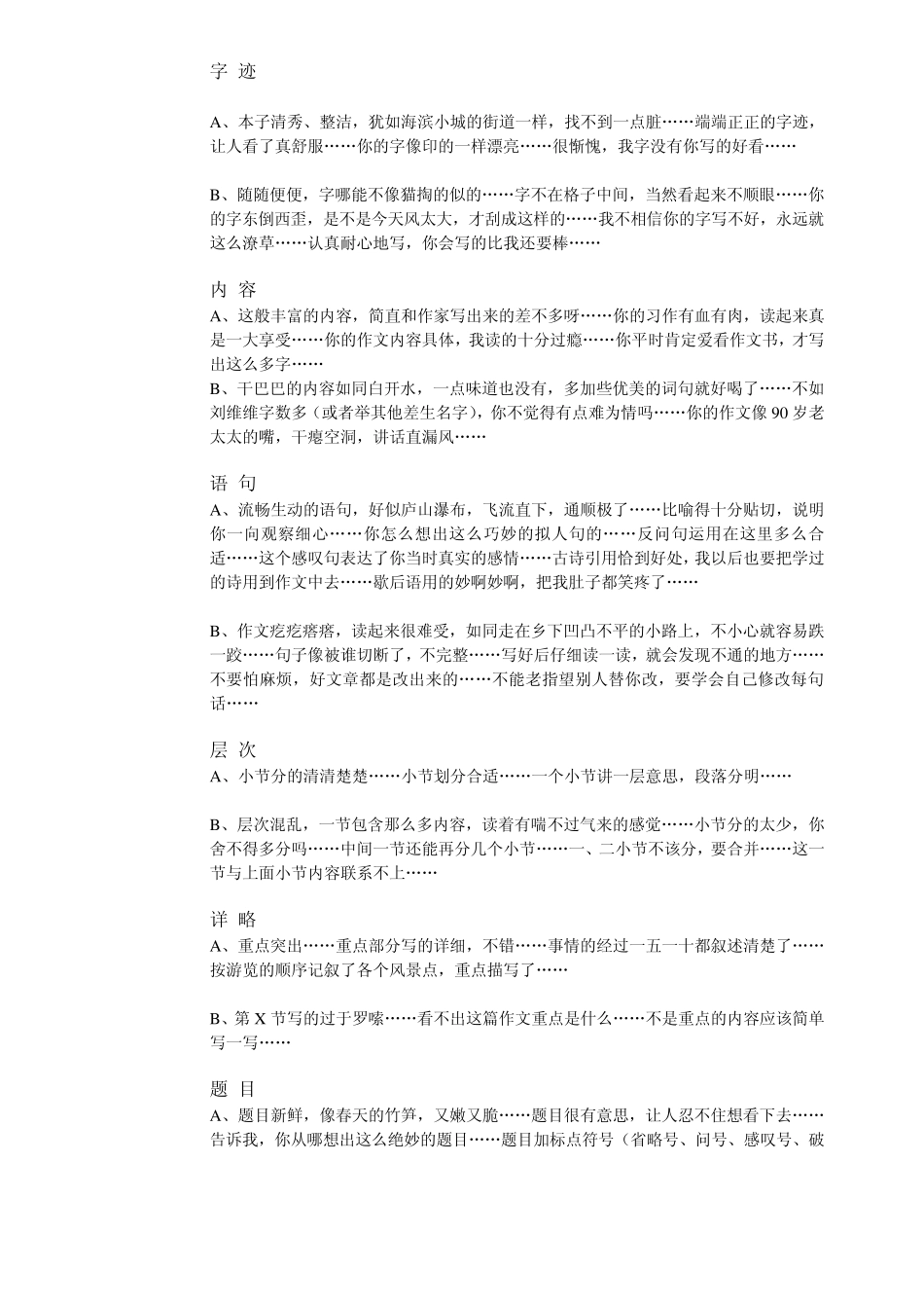 中学语文作文评语大全_第2页