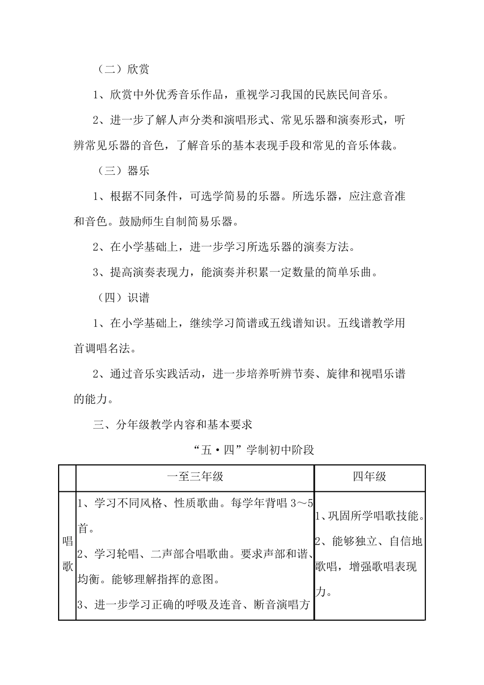 中学音乐教学大纲_第2页