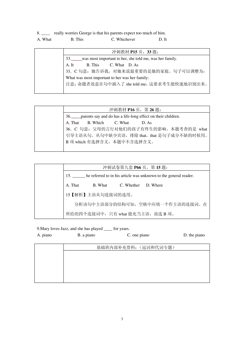 中安专升本2012年安徽专升本英语真题及答案分析金成林_第3页