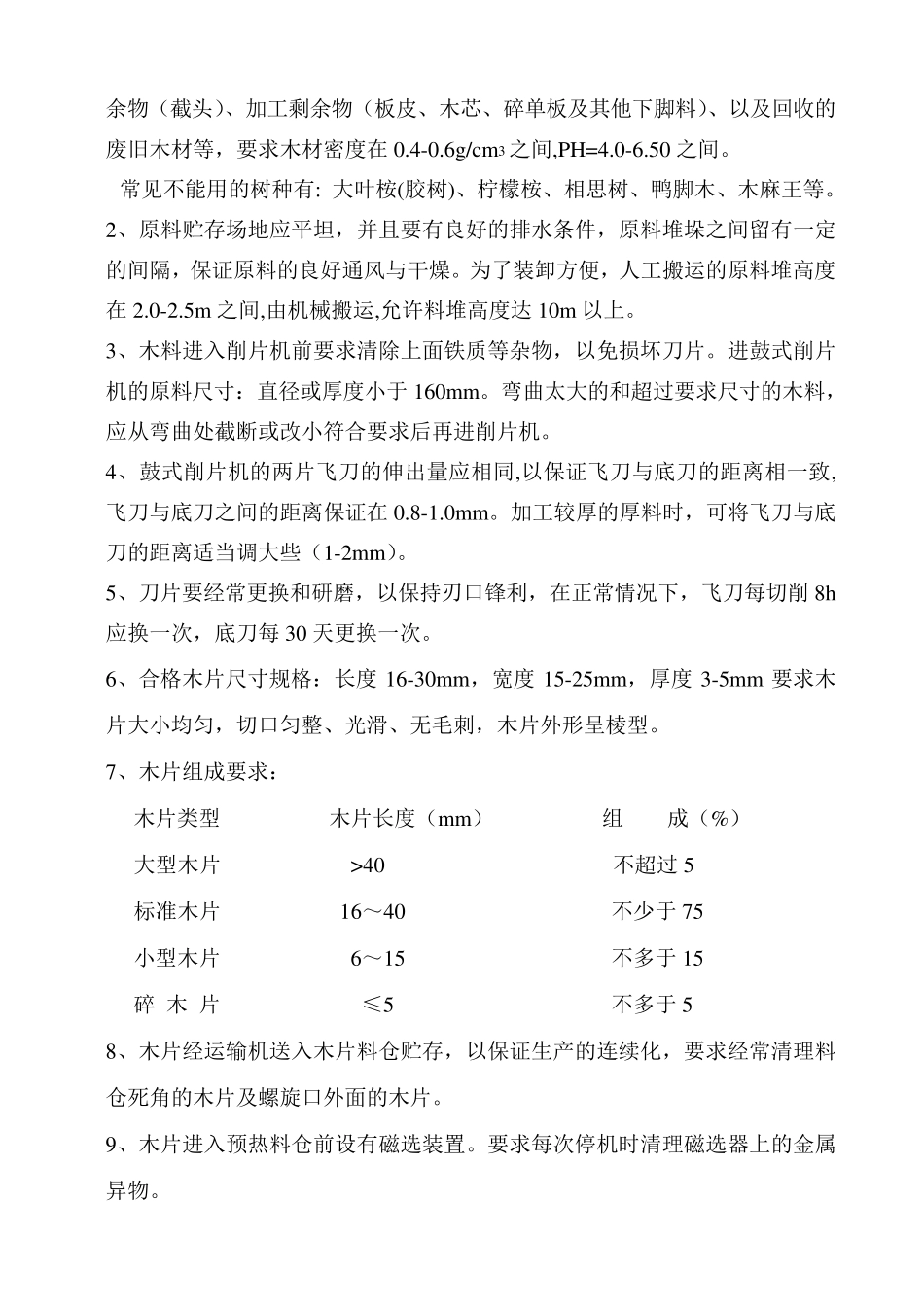 中密度纤维板生产工艺规程_第3页