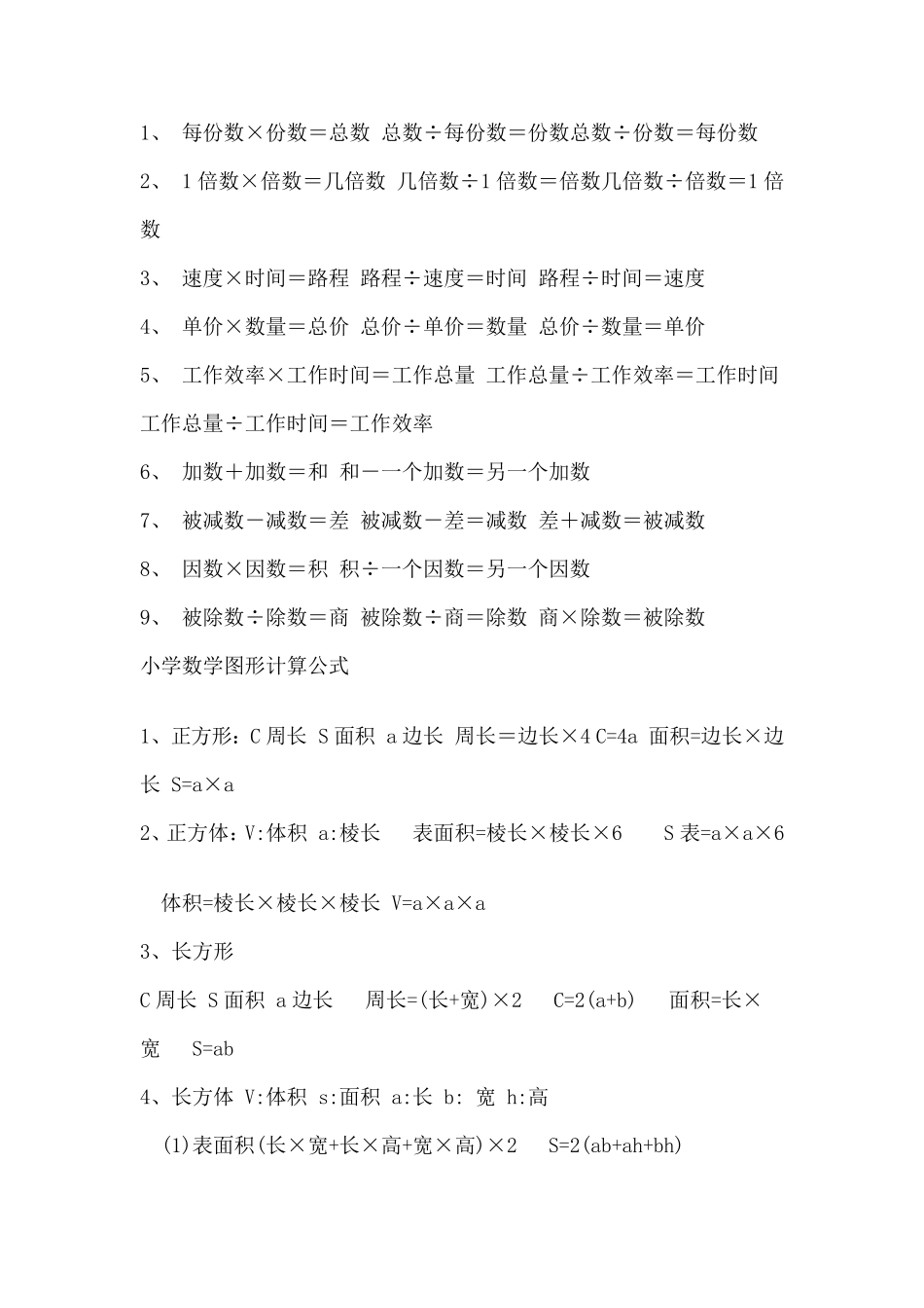 中小学数学公式大全_第1页