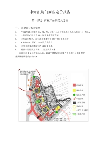 中海凯旋门商业定价报告