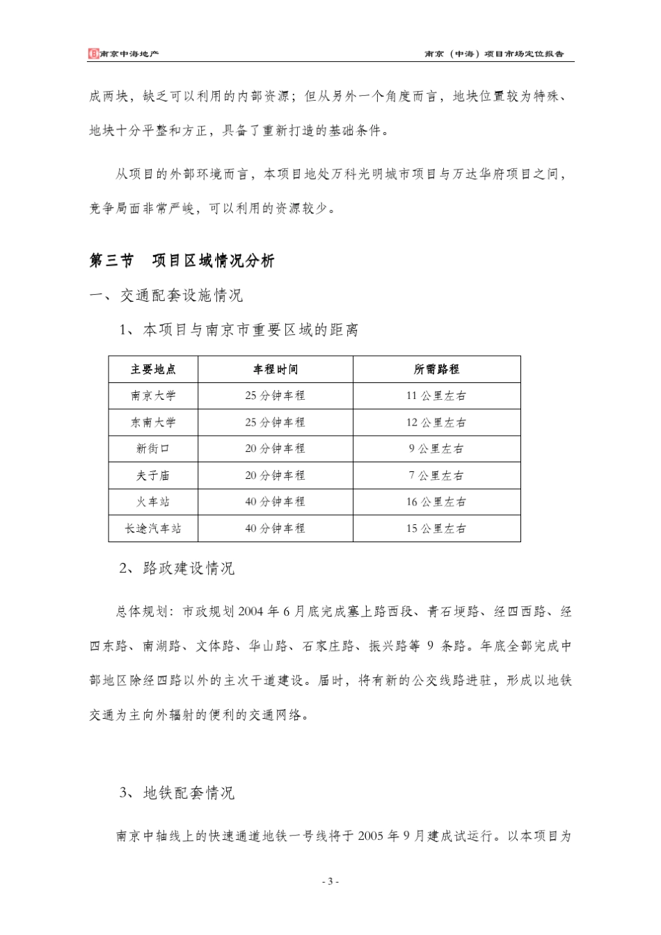 中海房地产开发项目定位分析报告_第3页