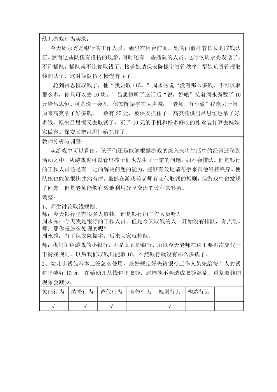 中班游戏观察记录_第2页
