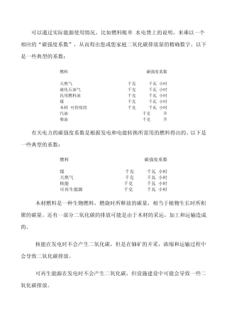 二氧化碳排放的计算