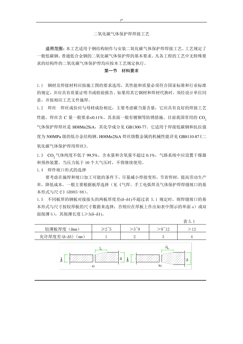 二氧化碳气体保护焊焊接工艺标准_第1页