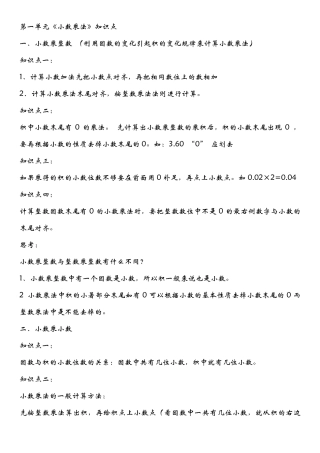五年级数学笔记