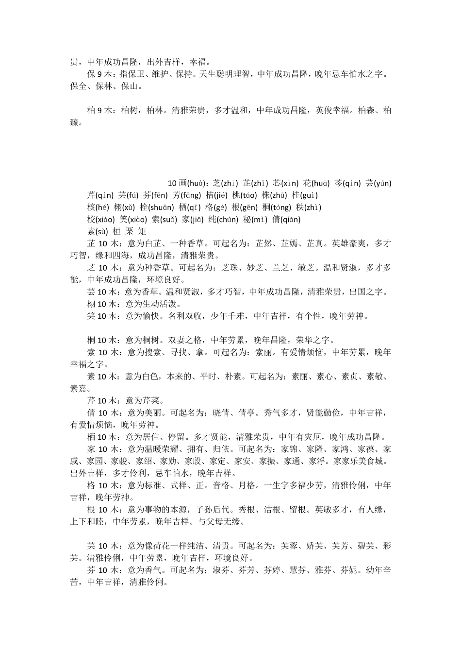五行属木的字姓名学解释及五行属木的名字大_第3页