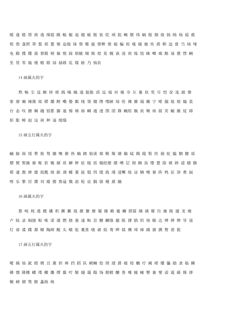 五行属火的字大全_第3页