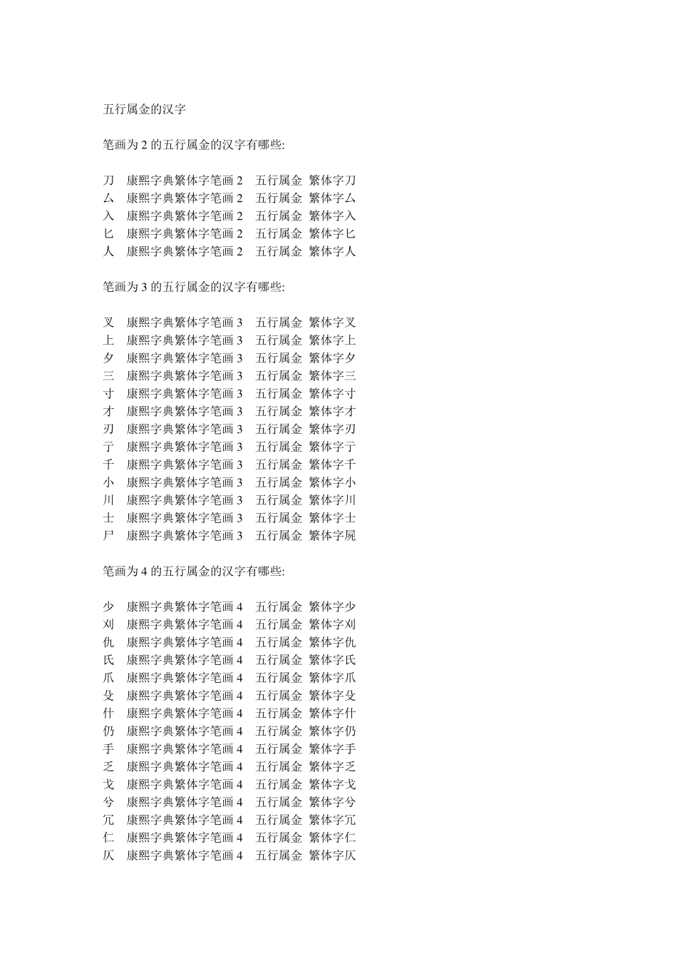 五行属金的汉字_第1页