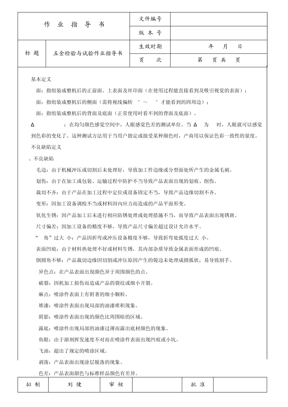 五金外壳检验作业指导书_第2页
