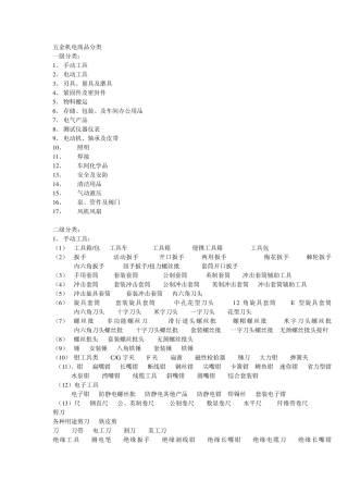 五金工具分类..
