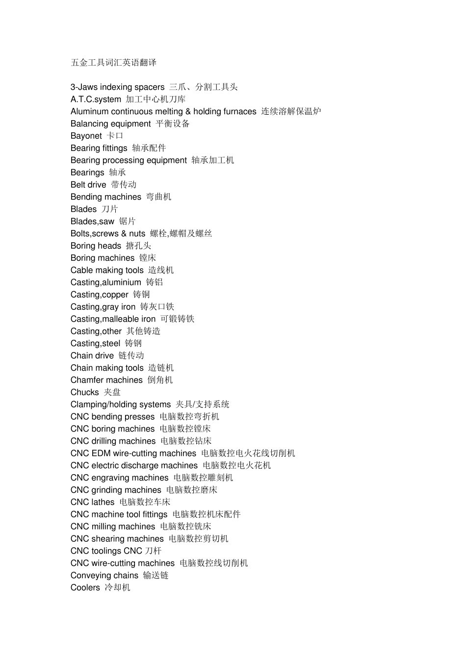 五金工具词汇英语翻译_第1页