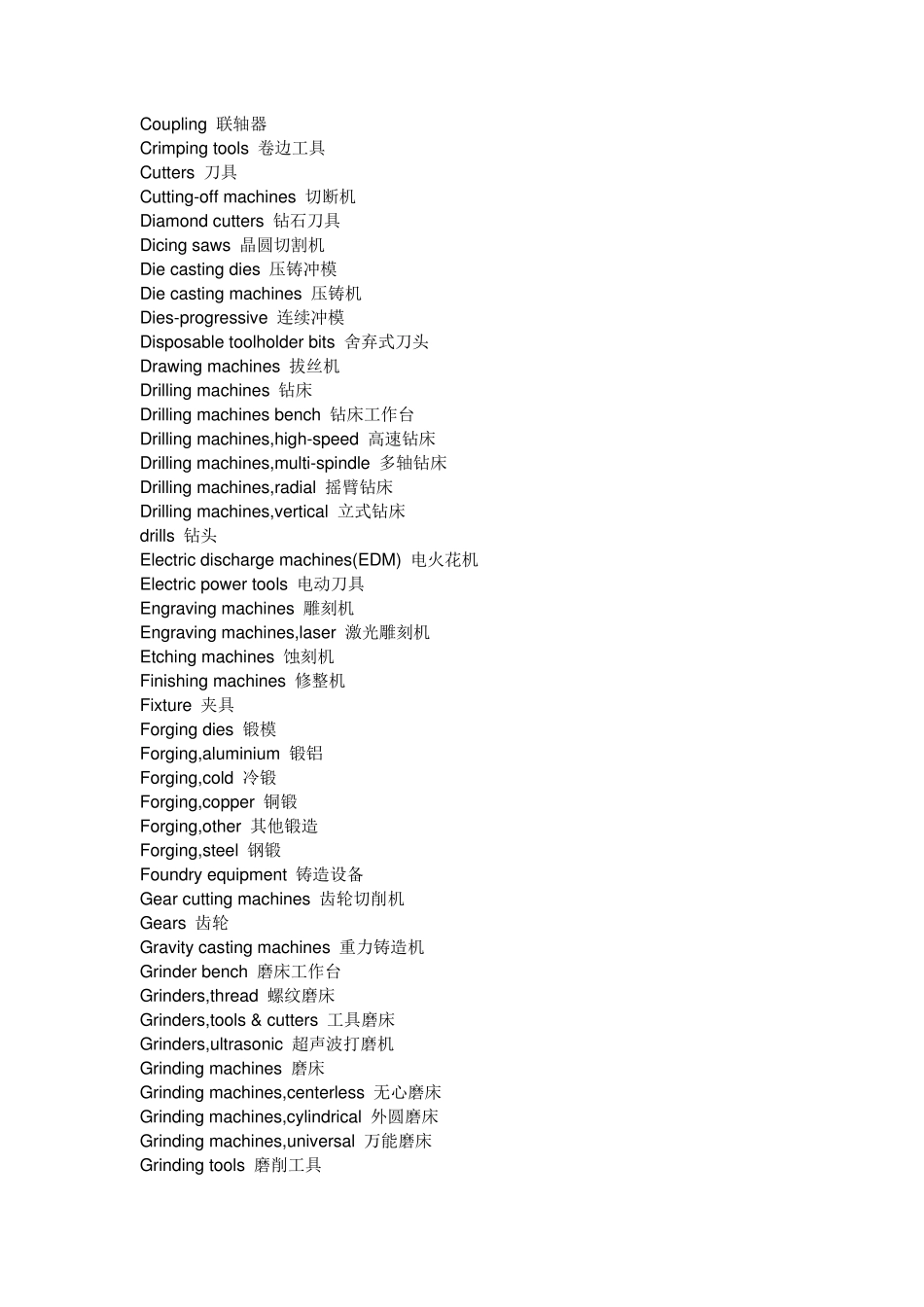 五金工具词汇英语翻译_第2页